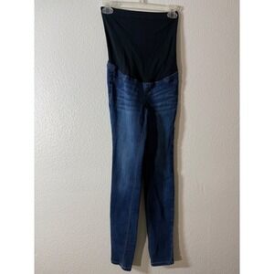 1822 Denim Maternity Jeans Blue Wash Skinny Leg Over Belly Size 226